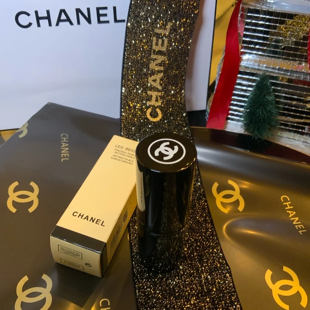 Chanel Compact Mirror W/Retractable Brush
